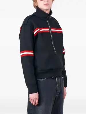 Полосатый свитер на молнии