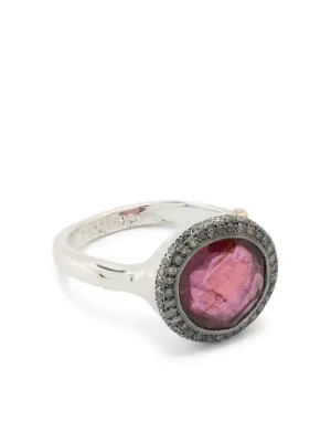 Кольцо с турмалином и бриллиантами