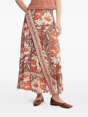 Юбка Raina с запахом и цветочным принтом