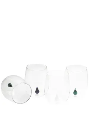 Набор из четырех стаканов с 3D-декором