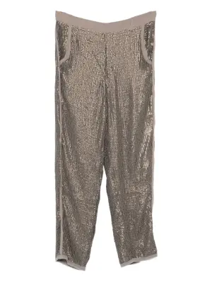 Брюки, украшенные пайетками