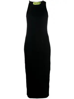 Altea asymmetric ribbed-knit midi dress