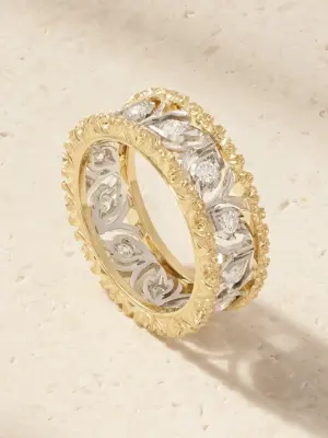 Кольцо с бриллиантами Ramage Eternelle из 18-каратного желтого и белого золота