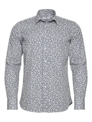 Рубашка с длинными рукавами и цветочным принтом