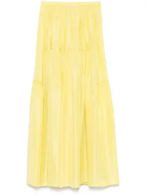 Шелковая юбка макси