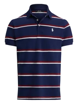 Поло в полоску из пике