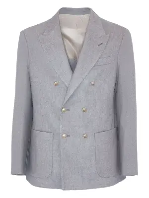 Двубортный пиджак с заостренными лацканами