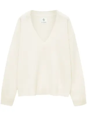 Кашемировый джемпер Lee с V-образным вырезом