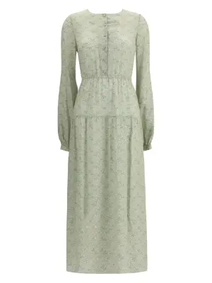 Платье миди с принтом