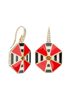 Серьги Shopping Time из желтого золота 18 карат