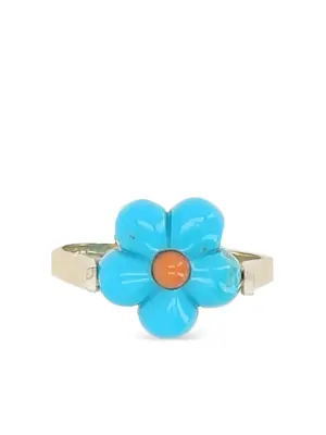 Кольцо Daisy из желтого золота с бирюзой
