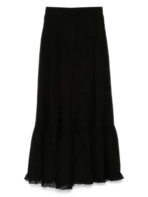 плиссированная юбка макси