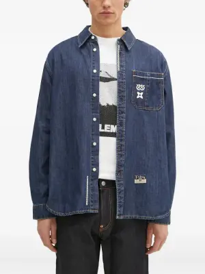 Рубашка с графическим принтом и карманом