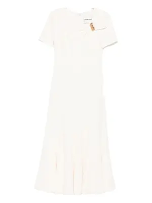 Платье миди с драпировкой