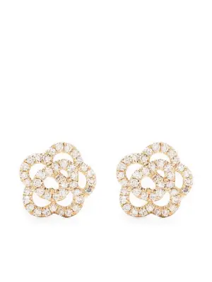 Серьги-гвоздики Rose из желтого золота с бриллиантами