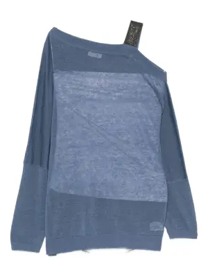 Асимметричный вязаный топ