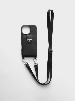 Кожаный чехол Saffiano для iPhone 16 Pro Max