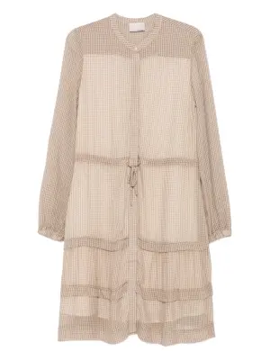 Ярусное платье в ломаную клетку