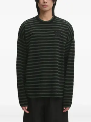 Джемпер в полоску с нашивкой-логотипом