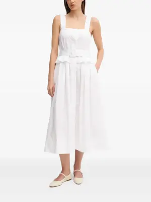 Платье миди с квадратным вырезом