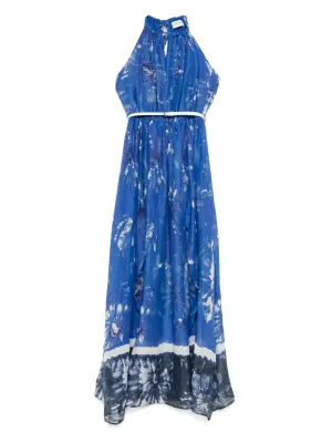 Платье макси с цветочным принтом