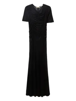 Макси-платье с короткими рукавами