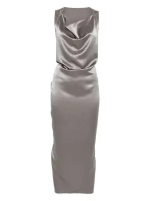 Платье с драпированным вырезом