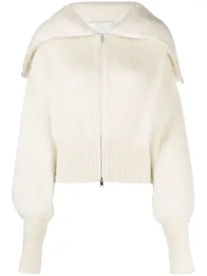 Кардиган на молнии с объемными рукавами