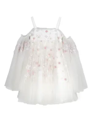 Платье из тюля с вышивкой бисером