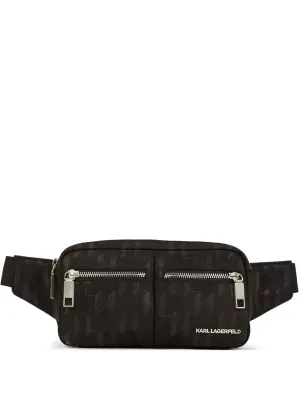 Поясная сумка с жаккардовым логотипом