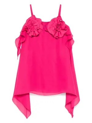 Платье с цветочной аппликацией