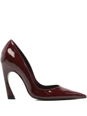 Туфли-лодочки из кожи с острым носком