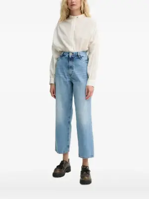 Фактурная блузка на пуговицах