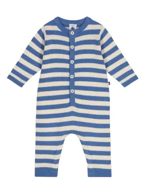 полосатый комбинезон на пуговицах