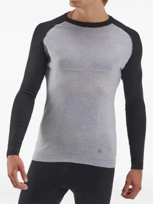 Топ из шерсти мериноса с длинными рукавами