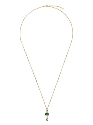 Колье Alegra из желтого золота с бриллиантами и изумрудами