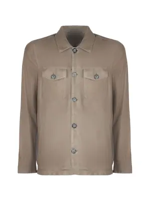 Замшевая рубашка-куртка Urano на пуговицах спереди