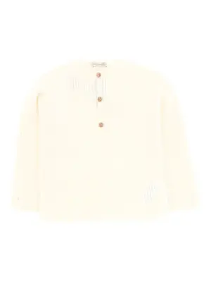 Кнопочный вязаный свитер