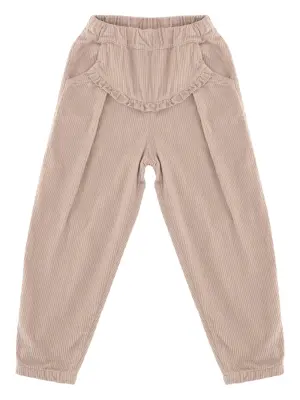 Вельветовые брюки с оборками