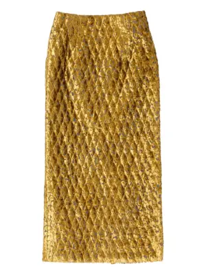 Стеганая юбка-карандаш