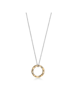 Кулон-круг из серебра и желтого золота