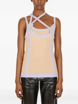 Топ асимметричного кроя со вставками