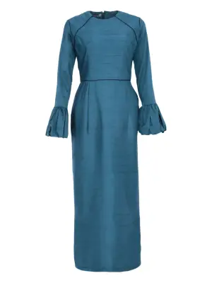 Макси-платье Talia с оборками на манжетах