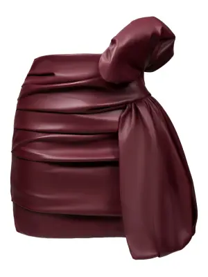 Юбка мини с драпировкой и бантом