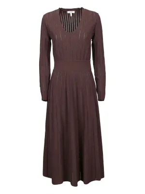 Вязаное макси-платье