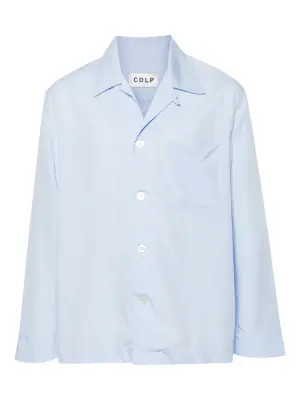 Пижамная рубашка с распашным воротником