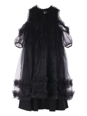 Платье миди с оборками