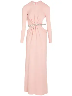 Длинное платье со стразами