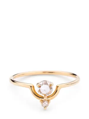 14kt yellow gold Nestled diamond ring