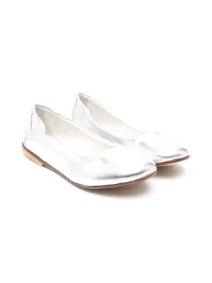 Балетки с эффектом металлик